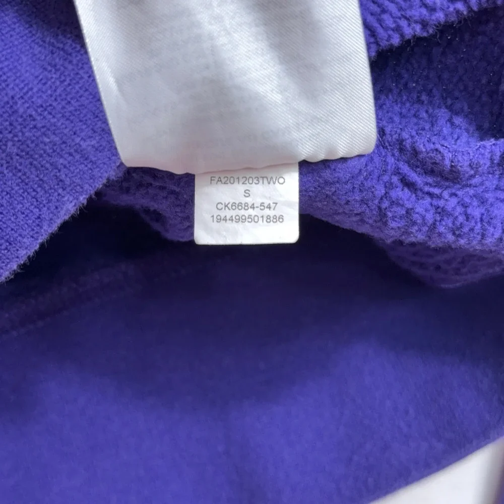Jordan‎ Hoodie Jumpman Air Colorblock Fleece Size Small Purple Black Neon
